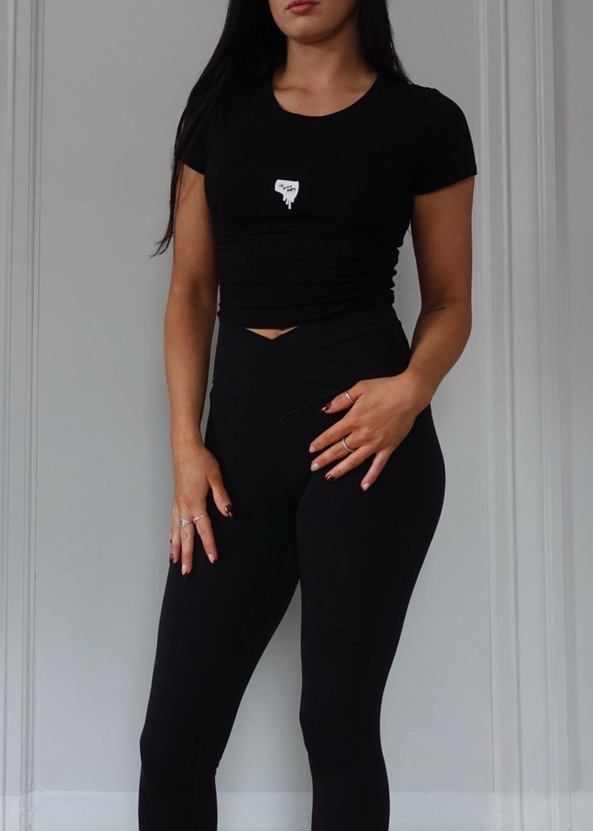 THE AFTER PARTY CROPPED LOGO TEE