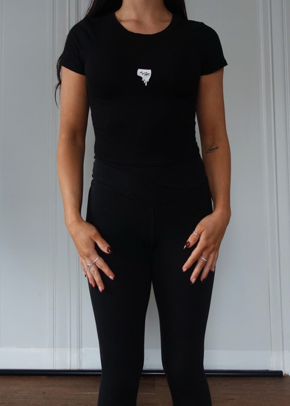 THE AFTER PARTY CROPPED LOGO TEE